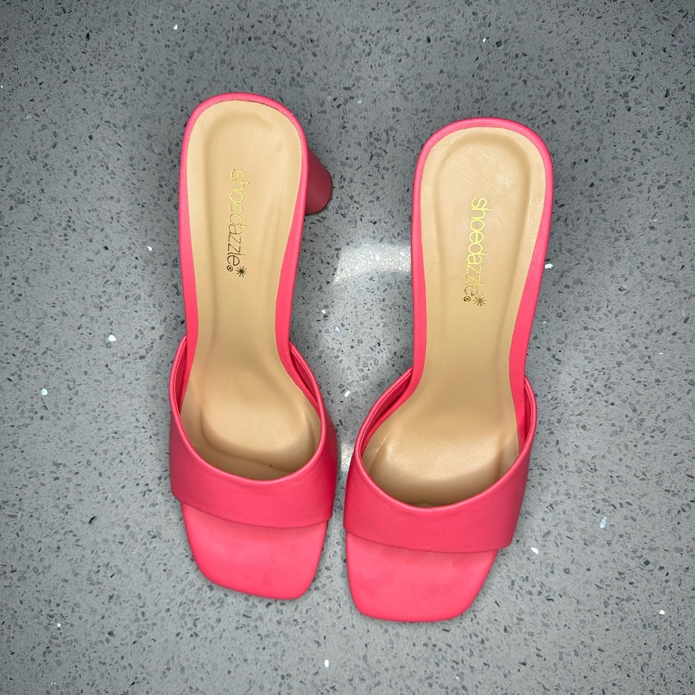 Shoe dazzle Pink Heeled Slippers